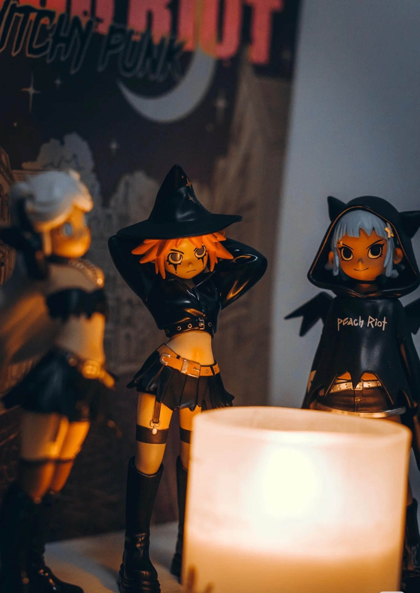 Peach Riot Witchy Punk Figures β Limited 499 Sets β Gigi, Poppy & Frankie