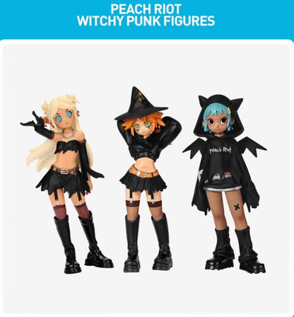 Peach Riot Witchy Punk Figures – Limited 499 Sets – Gigi, Poppy & Frankie