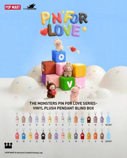 💖 THE MONSTERS Labubu – Pin For Love Series (A–M / N–Z)