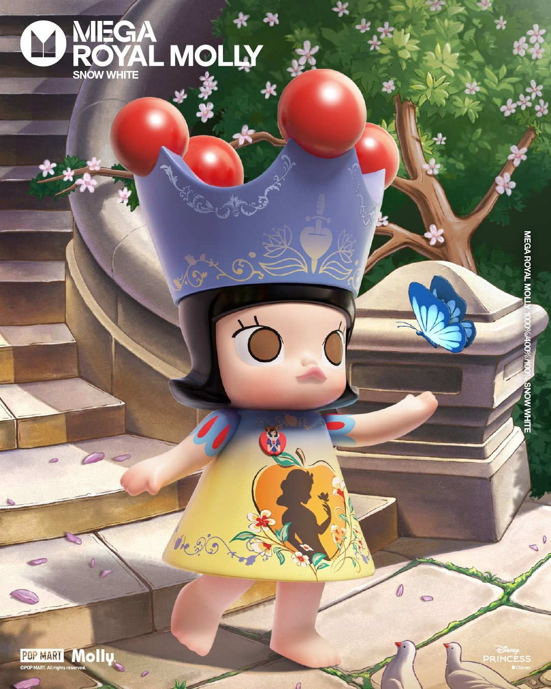 👑 Mega Royal Molly 400% “Snow White” – Limited Edition Collectible