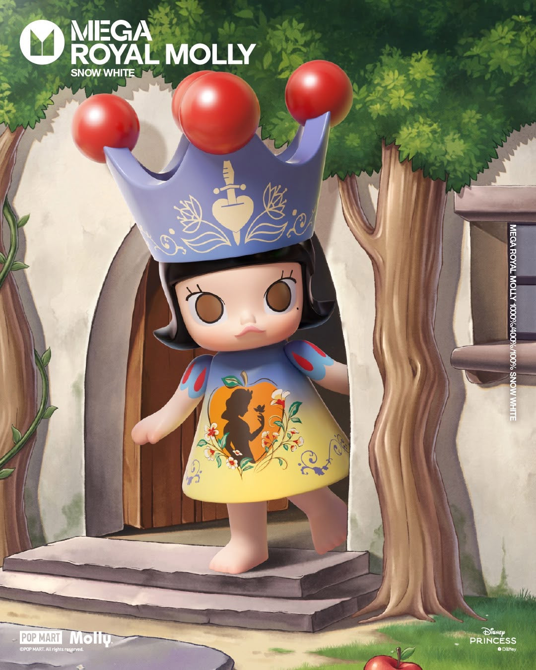 👑 Mega Royal Molly 400% “Snow White” – Limited Edition Collectible