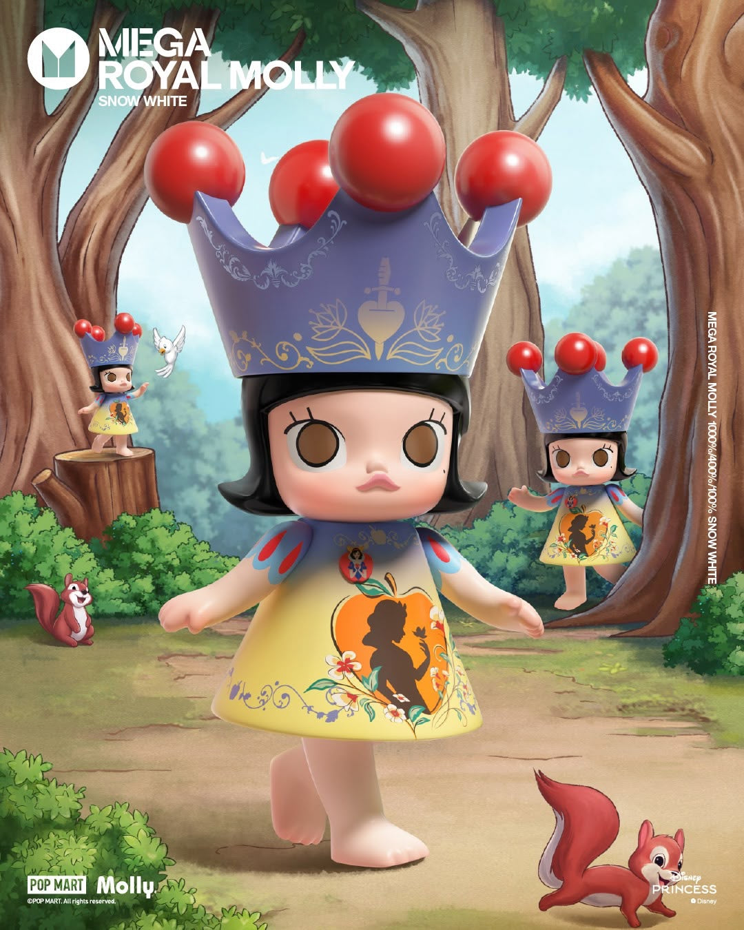 👑 Mega Royal Molly 400% “Snow White” – Limited Edition Collectible