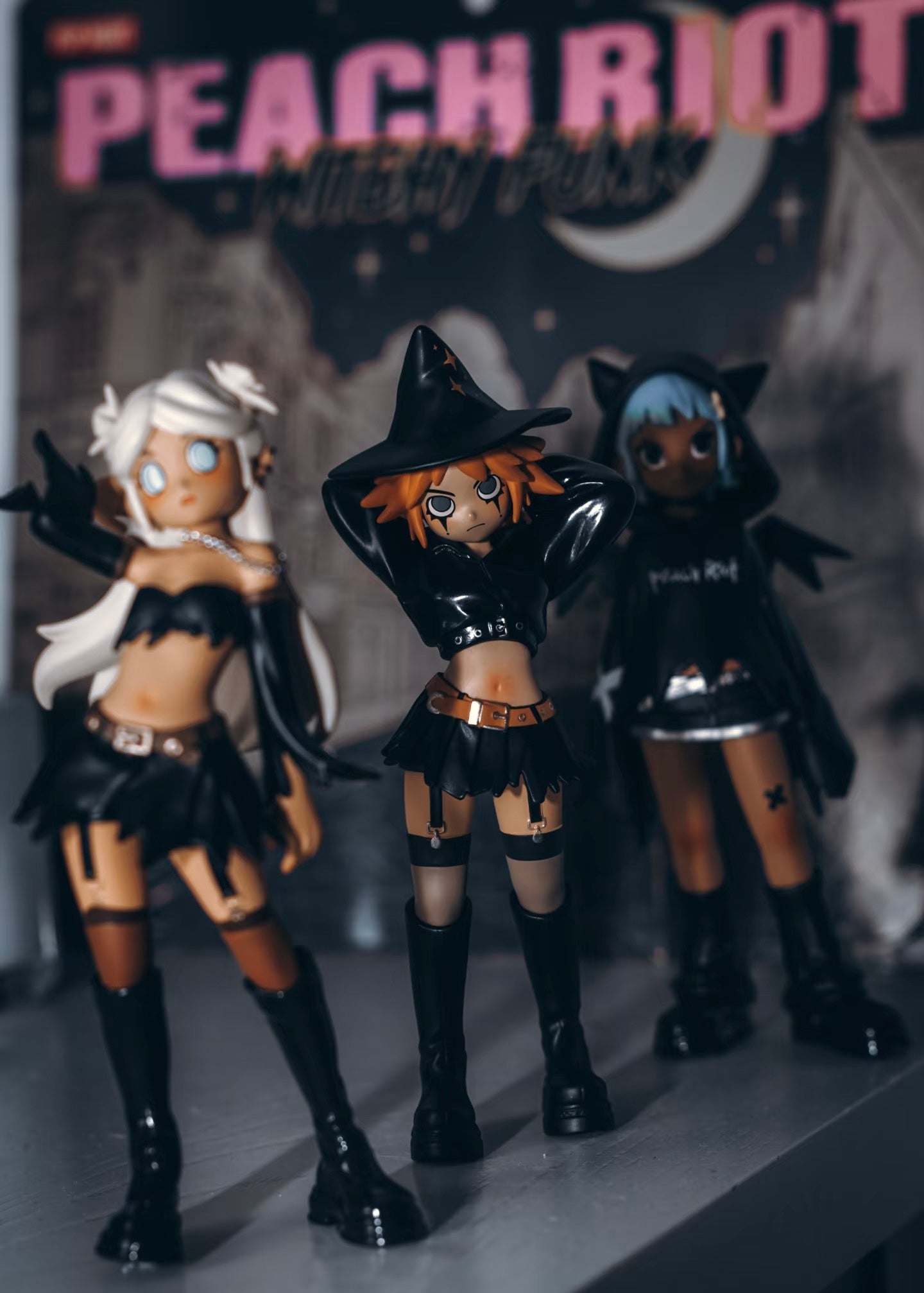 Peach Riot Witchy Punk Figures – Limited 499 Sets – Gigi, Poppy & Frankie