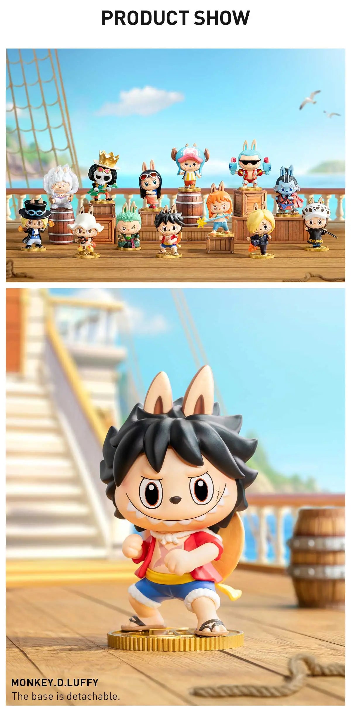 The Monster Labubu x One Piece Figures Series
