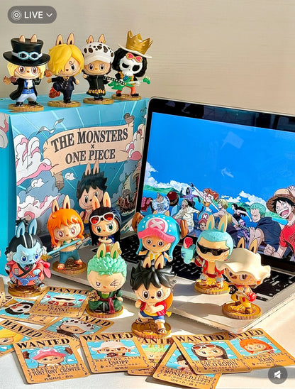 The Monster Labubu x One Piece Figures Series