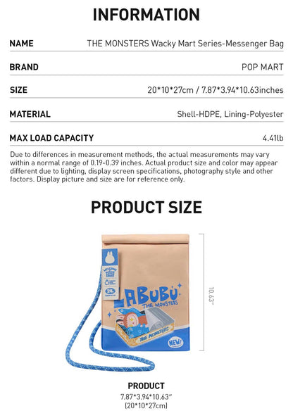 LABUBU The Monsters - Wacky Mart Series Messenger Bag - POPMART