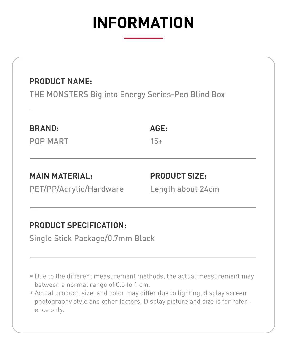 LABUBU THE MONSTERS - BIG INTO ENERGY Series Pen by POP MART