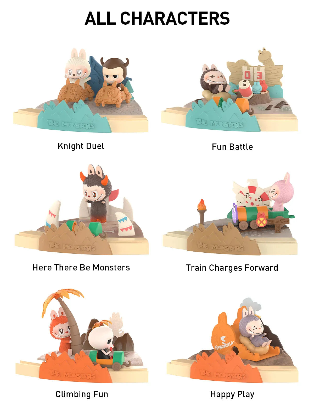 THE MONSTERS PLAYING GAMES SERIES SCENE SETS - POP MART