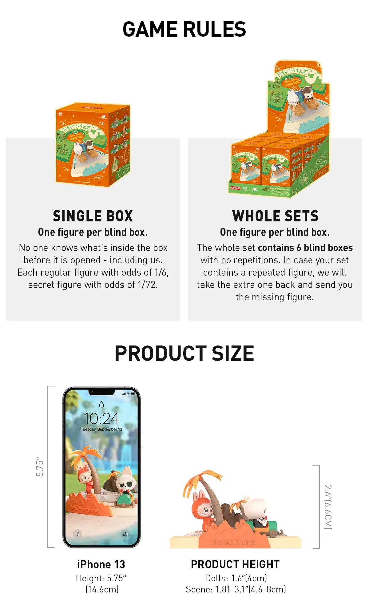 THE MONSTERS PLAYING GAMES SERIES SCENE SETS - POP MART