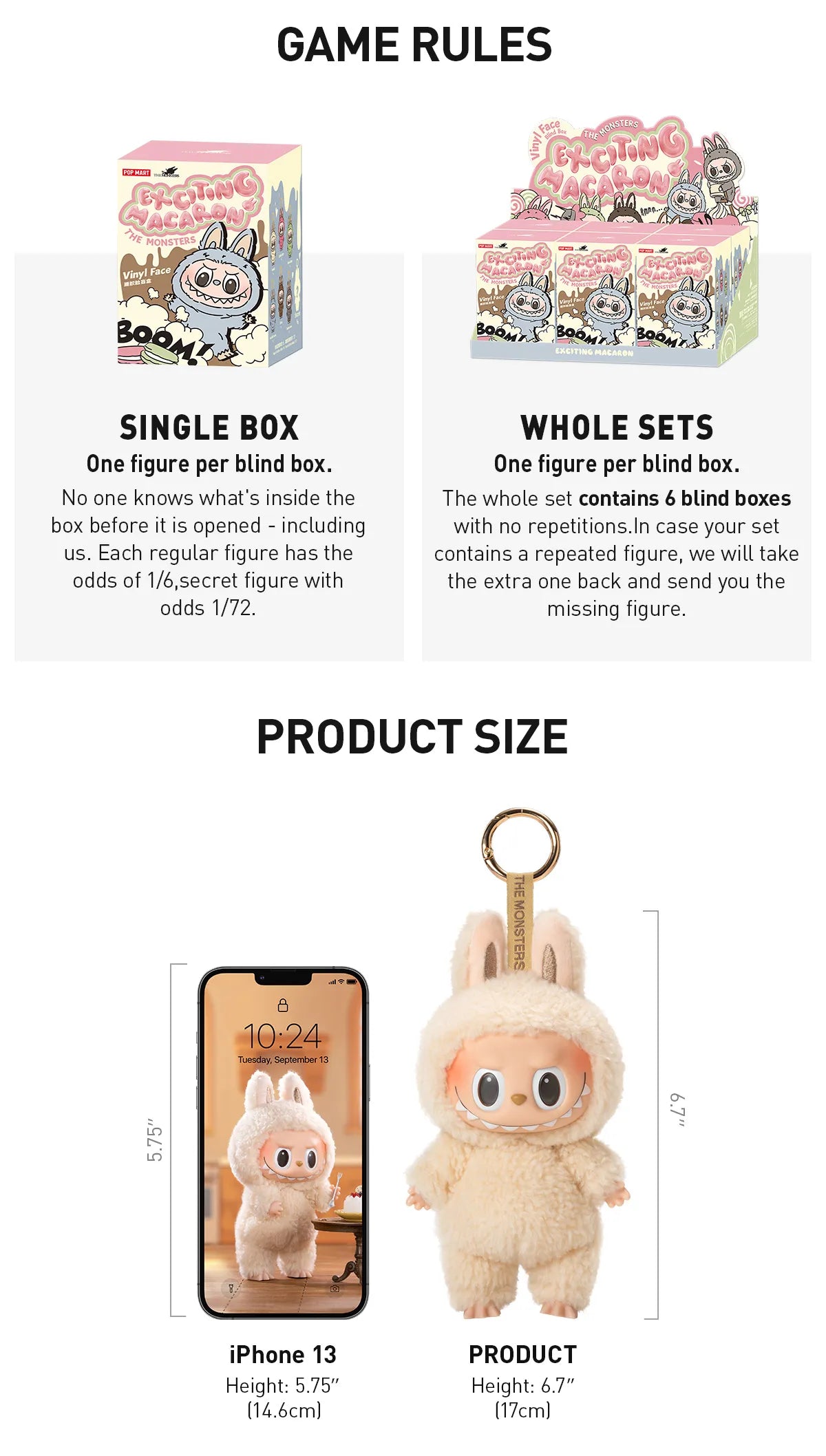 THE MONSTERS - Exciting Macaroon Vinyl Face Blind Box - POP MART