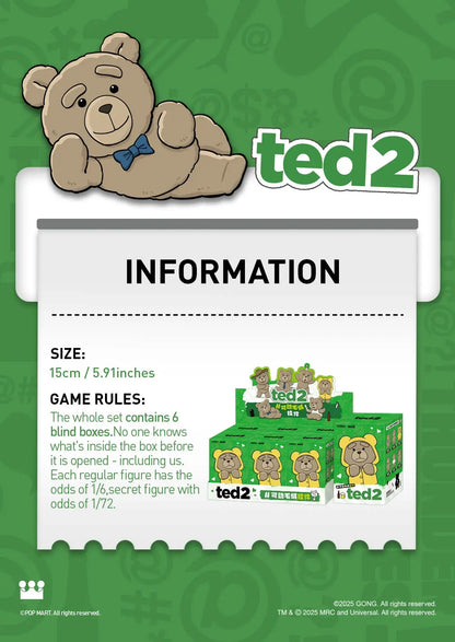 Ted2 Teddy Bear Action Plush Pendant - POPMART