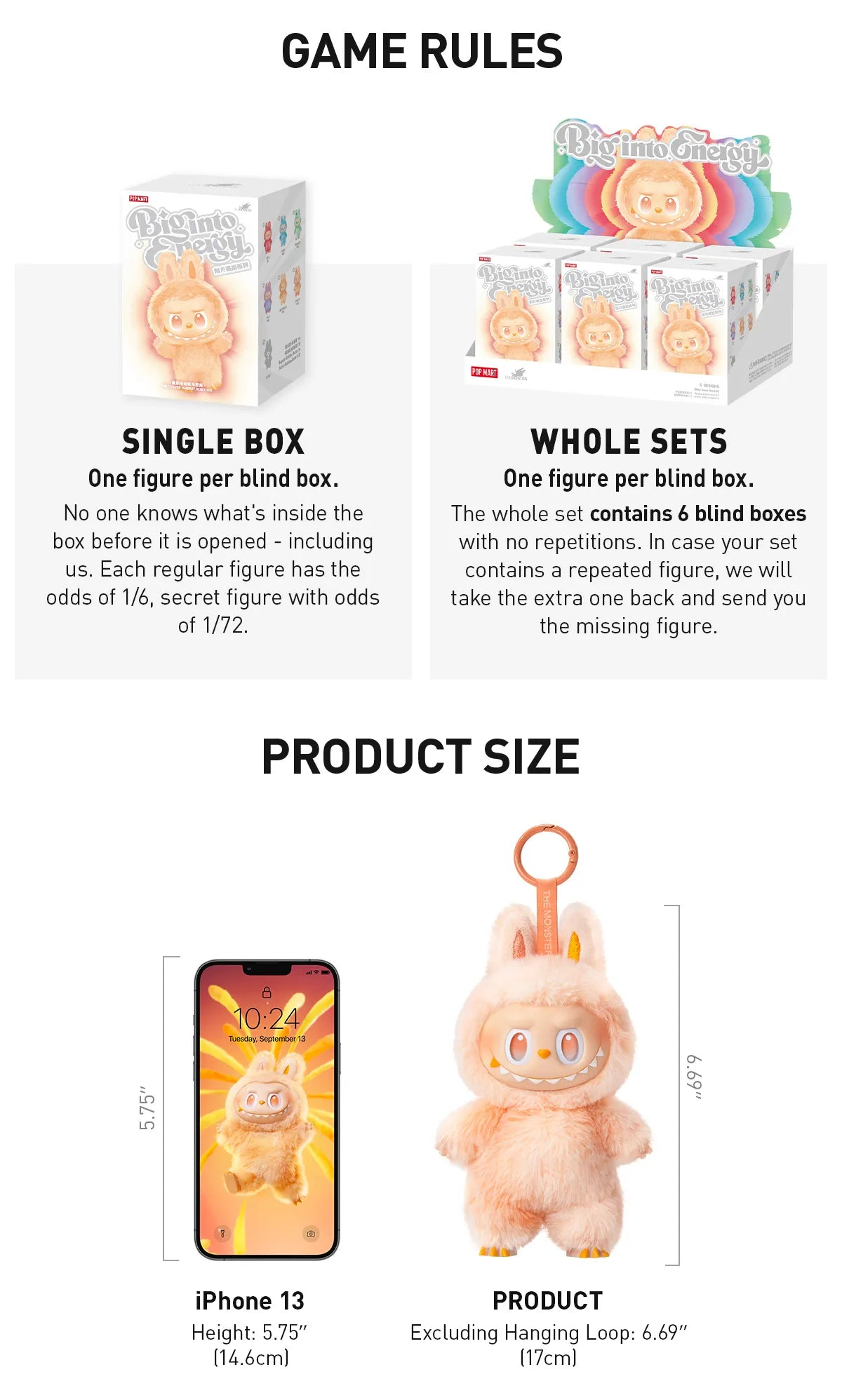 THE MONSTERS Labubu Ver 3.0 – Big into Energy Series Vinyl Plush Pendant Blind Box